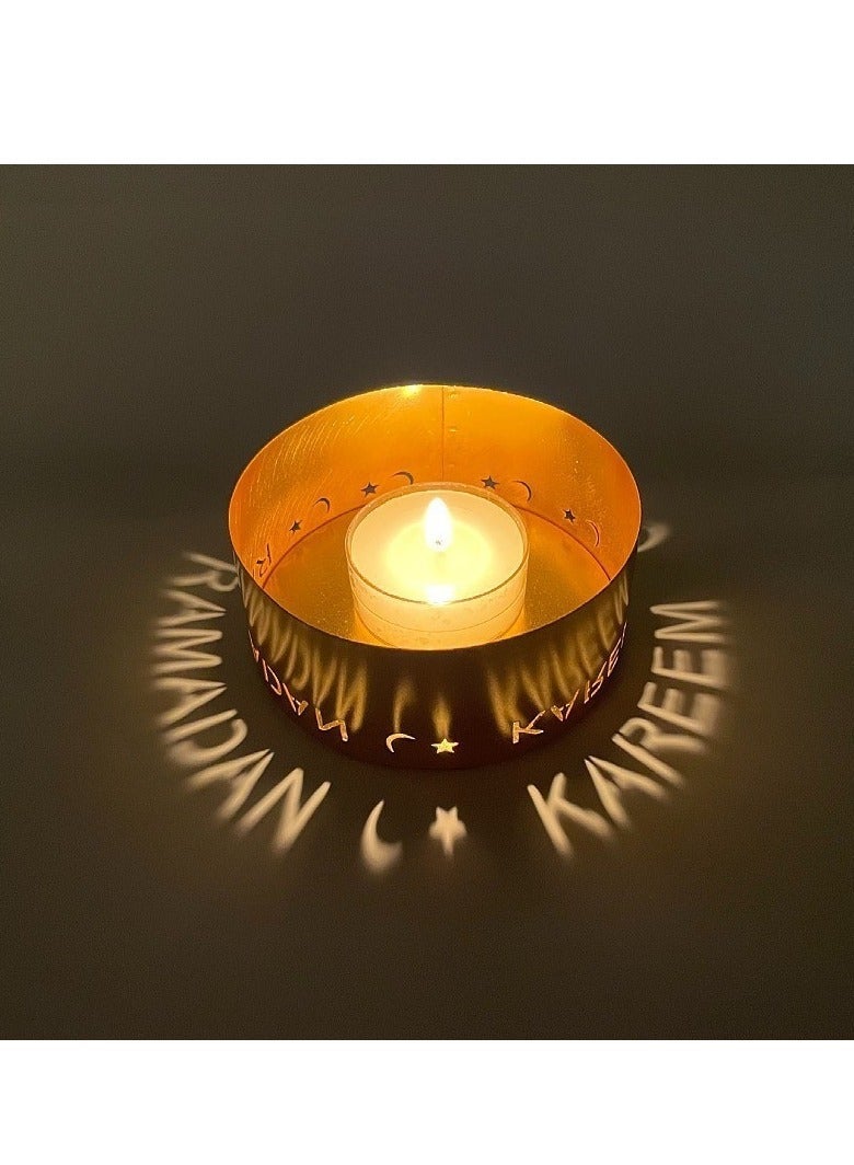 Y&D 4-Pack Ramadan Kareem Projection Candle Holders, Festive Home & Holiday Decorations for Ramadan Festival Ambience & Daily Home Ornaments - Image 2